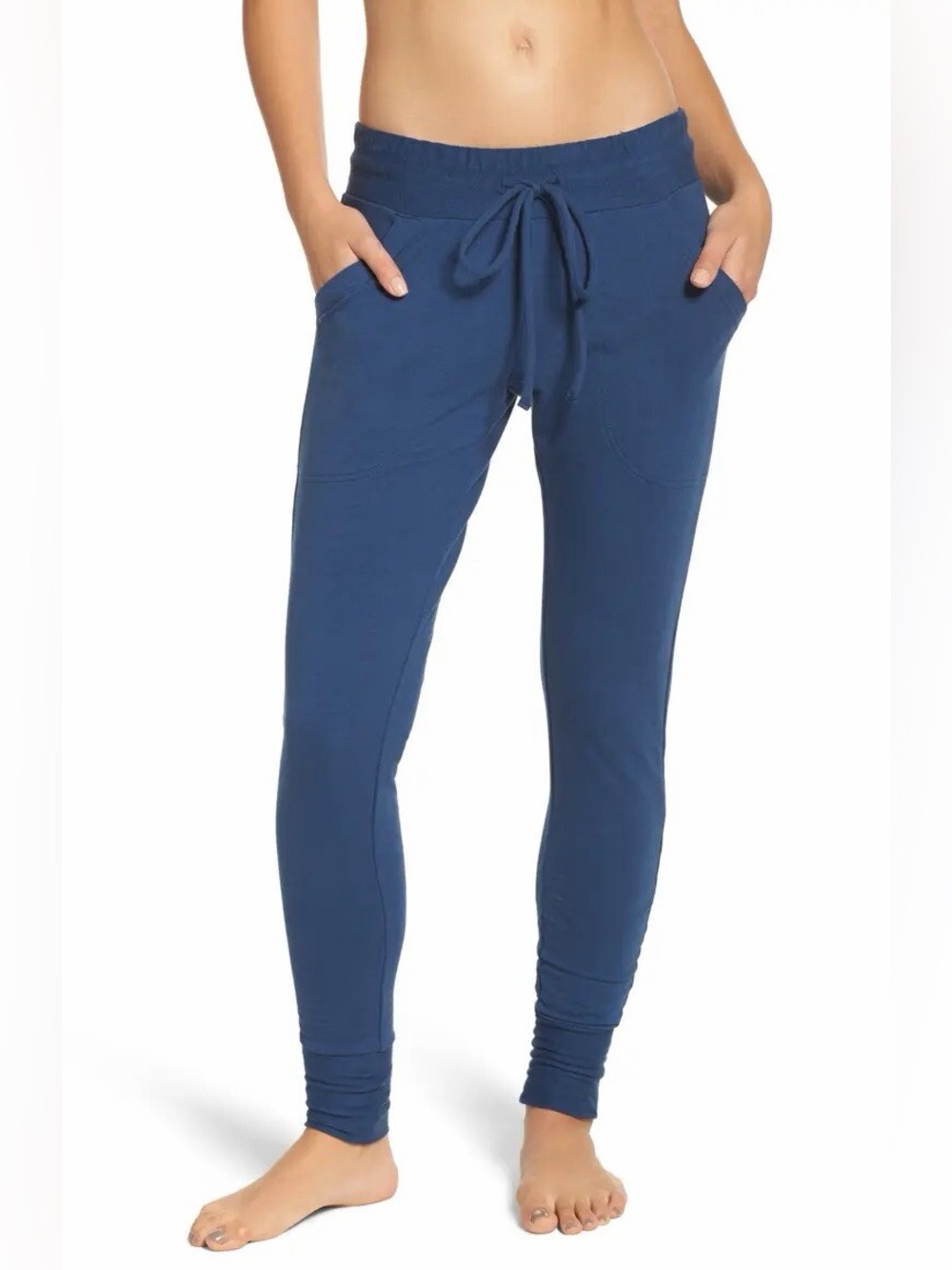 Free People FP Movement Sunny Skinny Sweatpant Joggers Large Slate Blue sporty